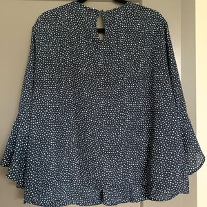 Long flutter sleeve blouse